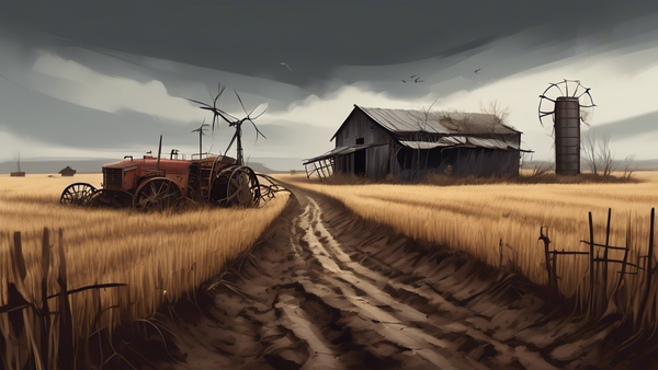 Previously flourishing farming faces survival challenges in deserted northern frontier region.